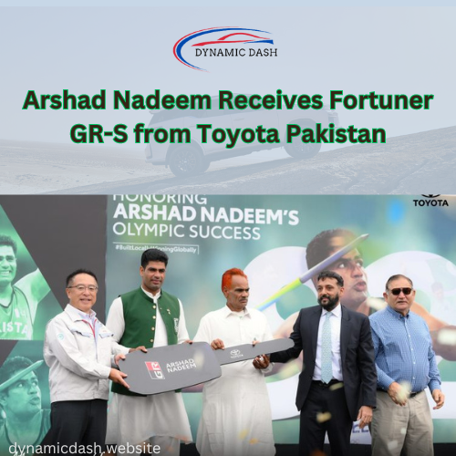 Arshad Nadeem Receives Fortuner GR-S from Toyota Pakistan